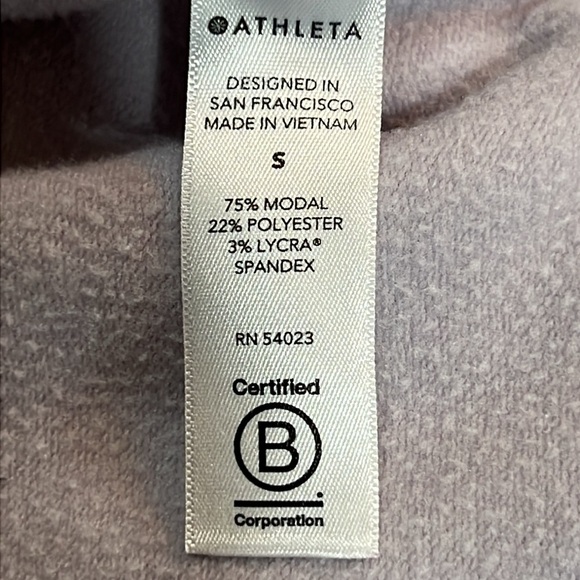 Athleta Purana Wrap Sweatshirt S Hooded Lilac Oversized Relaxed Lagenlook Cozy - Picture 10 of 10